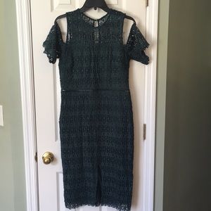 Gianni Bini green lace midi sheath dress